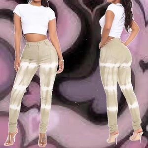 olive tie dye skinny jeans size 7